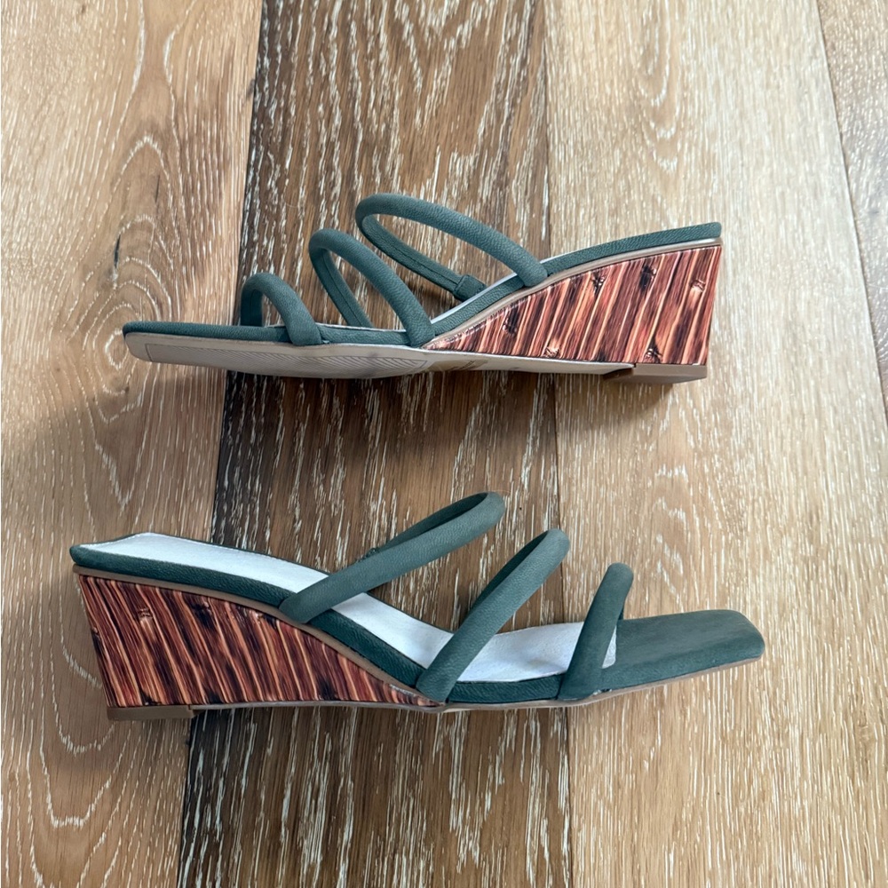 Sanctuary klique green wedges sandals - Picture 1 of 10
